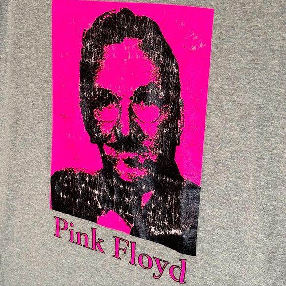 Vintage Gildan Pink Floyd The Barber Andy Griffith Gray 90s T Shirt Sz XL - Picture 2 of 4